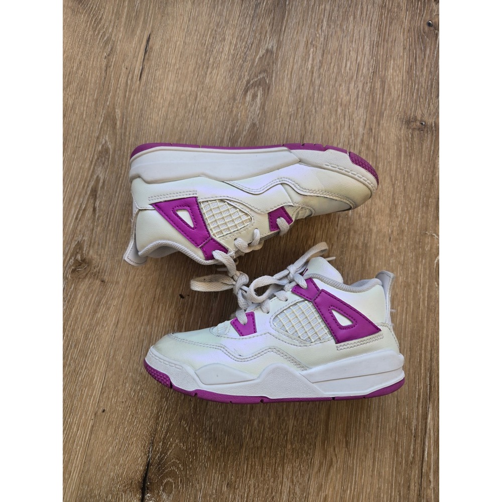 Nike Air Jordan 4 IV AJ4 Retro 'Hyper Violet' Toddler Shoes Size 10c Fq1313-151 - Picture 2 of 6